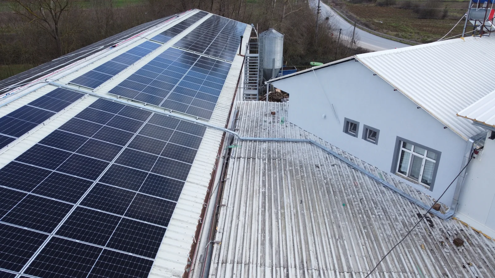 View of the solar module installation at the Kandıra Egg Production Facilities